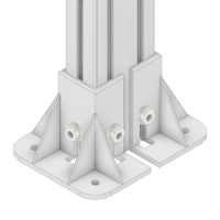 33-4590-1 MODULAR SOLUTIONS FOOT 45MM X 90MM (4)SIDED FOOT W/11MM FLOOR ANCHOR HOLES
